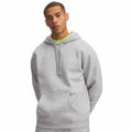 Under armour ua rival flc hoodie-gry heren sporttrui - mod grijs light heather - wit xl