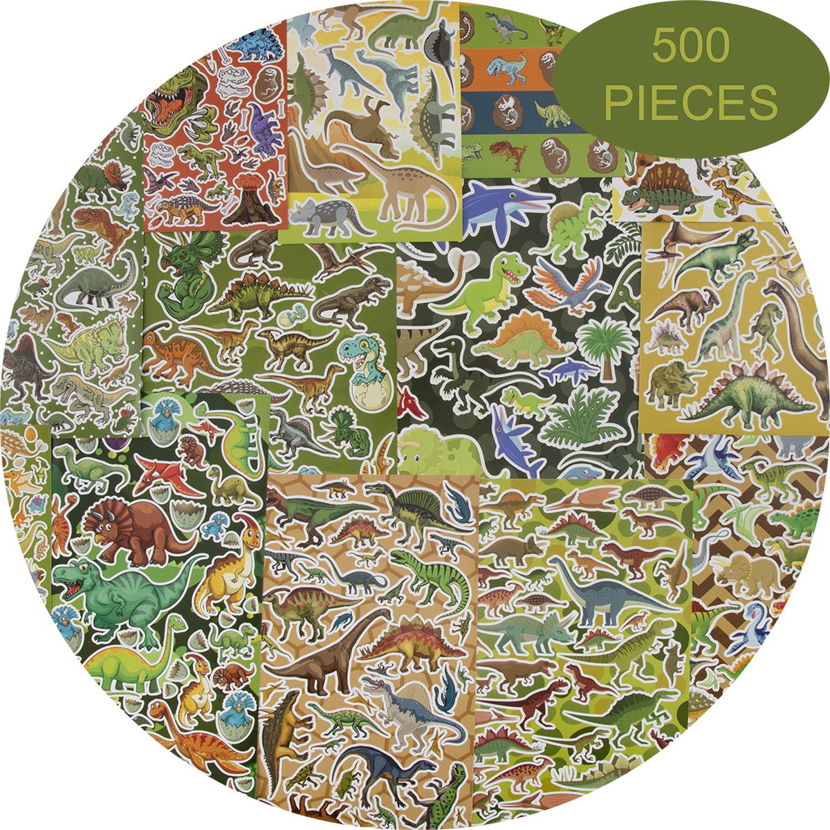 Grafix Mega Sticker-Set Dinosaurier, 500 Stück.