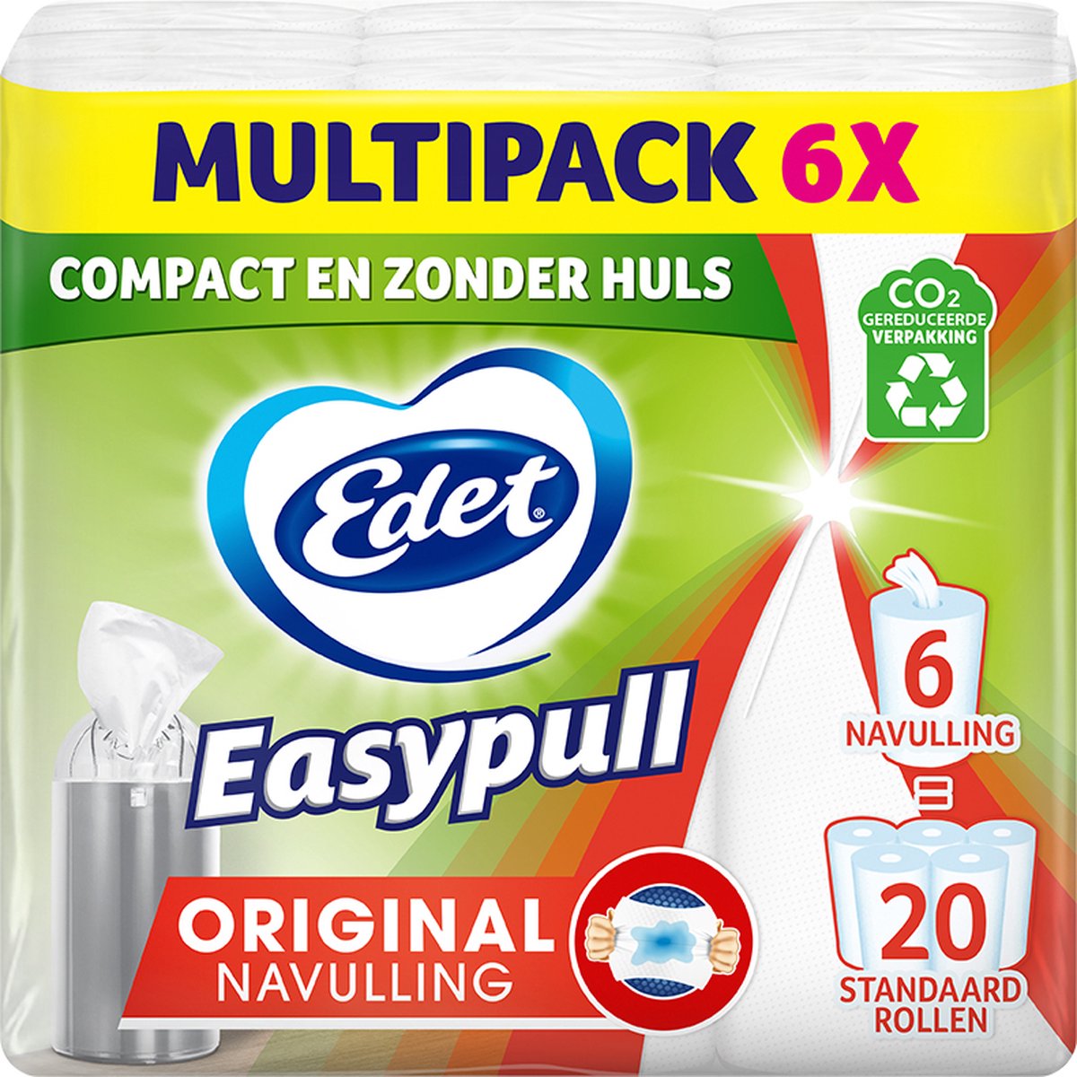Edet easypull original navulrol - 6 rollen
