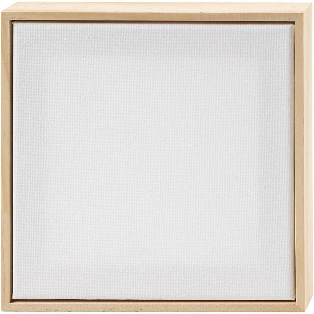 Creativ company gespannen canvas met lijst 280gr. 15,8x15,8cm - wit
