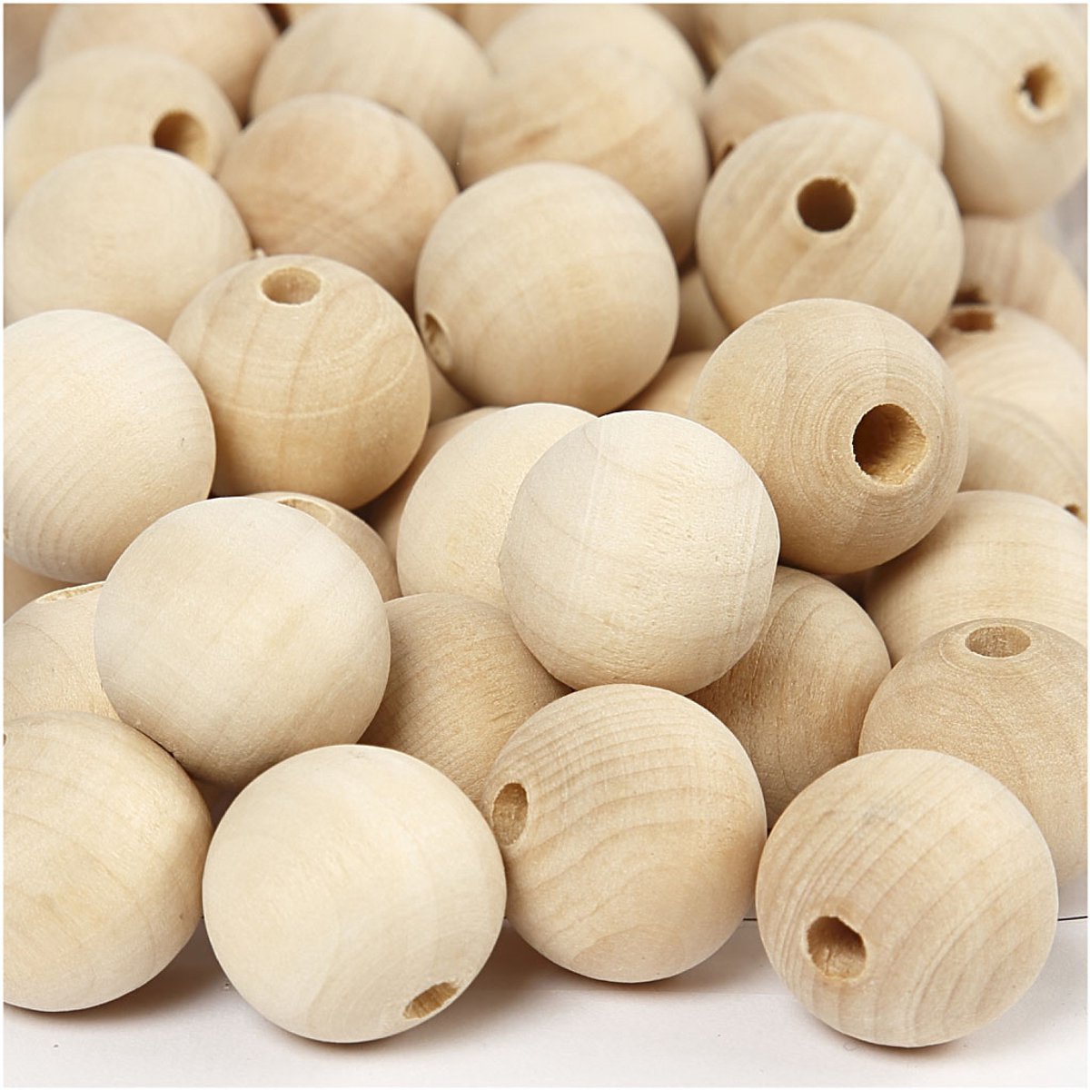Creativ Company Holzperlen, ø 2cm, 200 Stück.