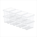 Rotho core basic opbergboxen - set van 8 - stapelbaar - 1,2 ltr