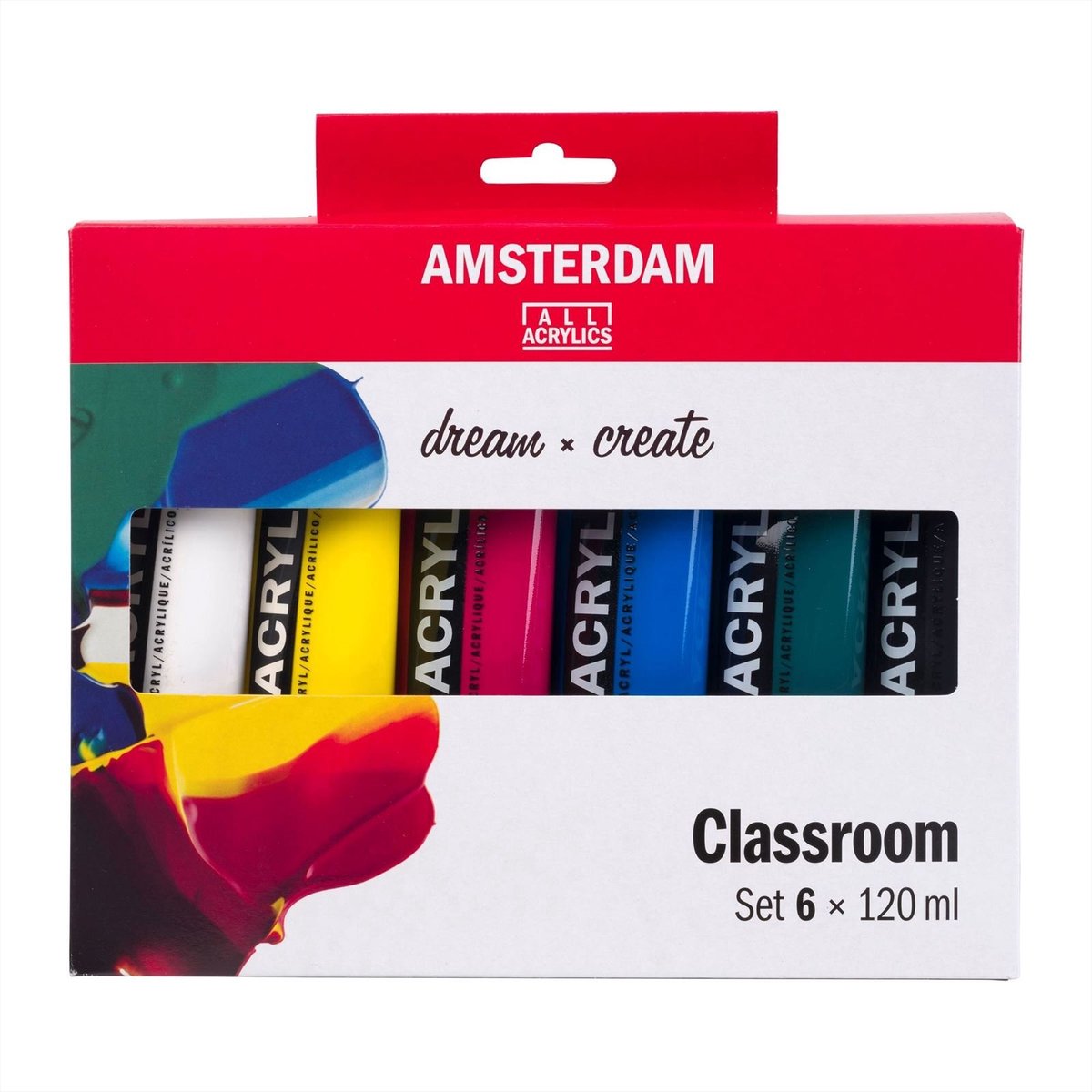 Bruynzeel amsterdam standard series acrylverf educatie set 120ml, 6dlg.