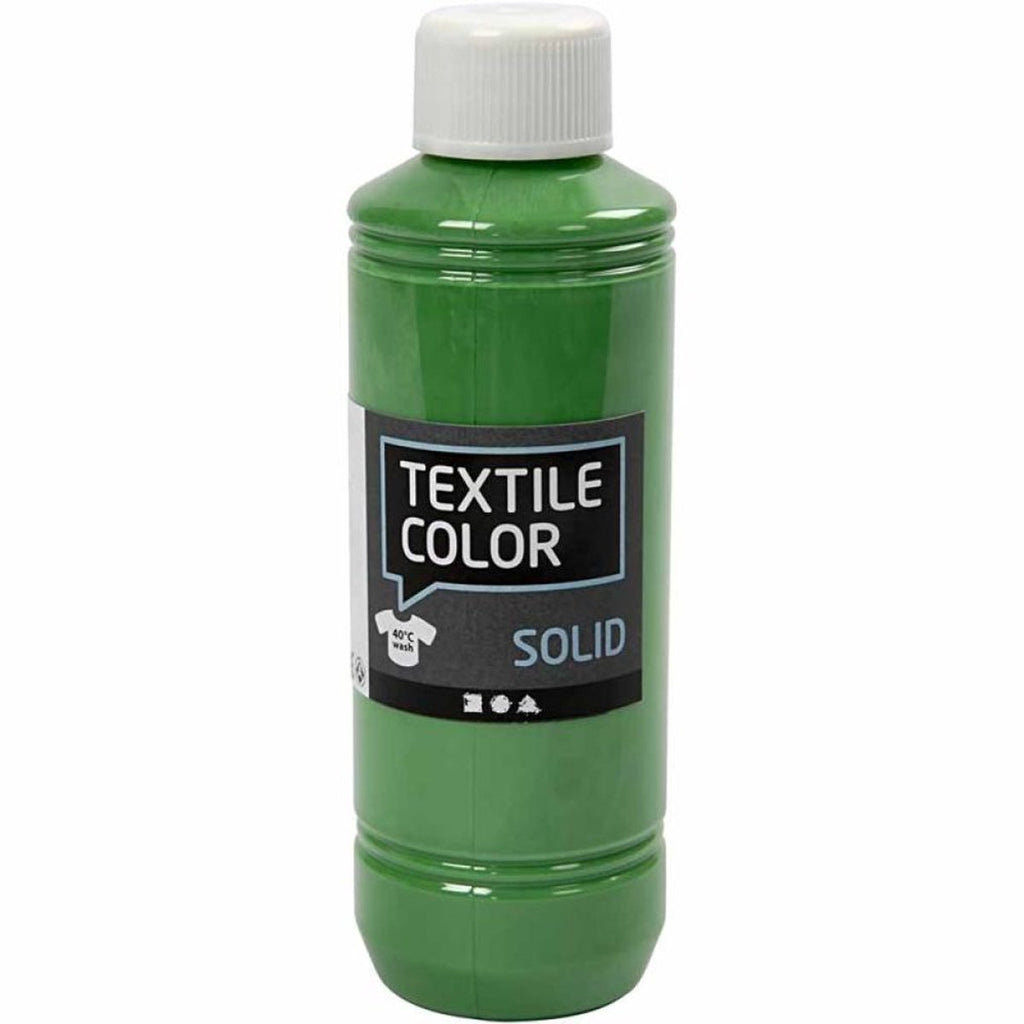 Creativ company textile color dekkende textielverf - brilliant groen, 250ml