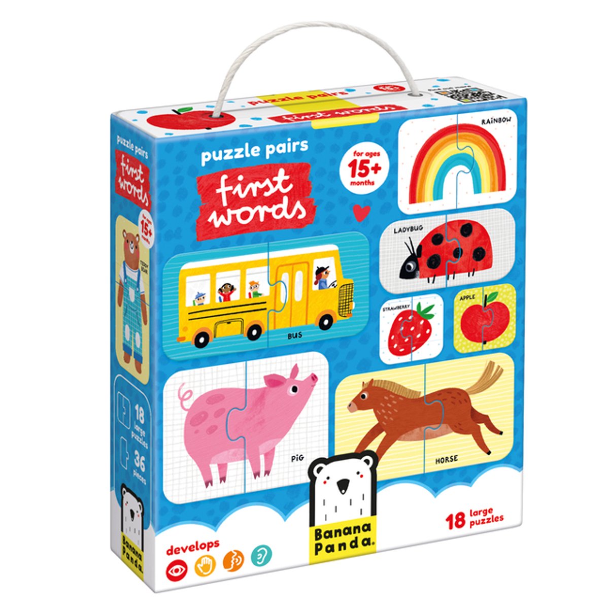 Banana Panda - Puzzlepaare erste Wörter - 18 Teile.
