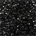 Creativ company cc faceted beads, size 3x4 mm, hole size 0,8 mm, metallic black, 100 pc 1 pack