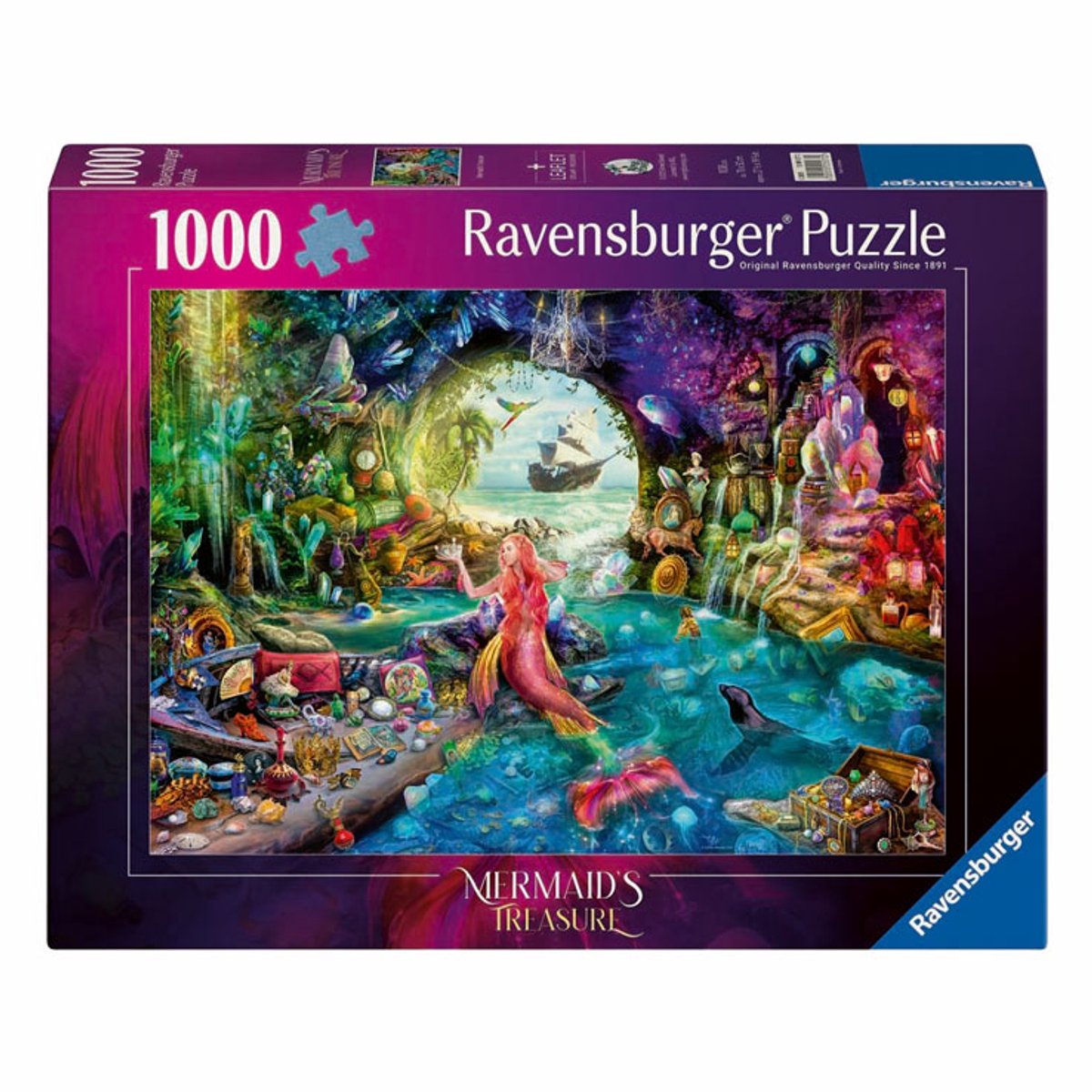 Ravensburger Puzzle Meerjungfrauenschatz - 1000 Teile.