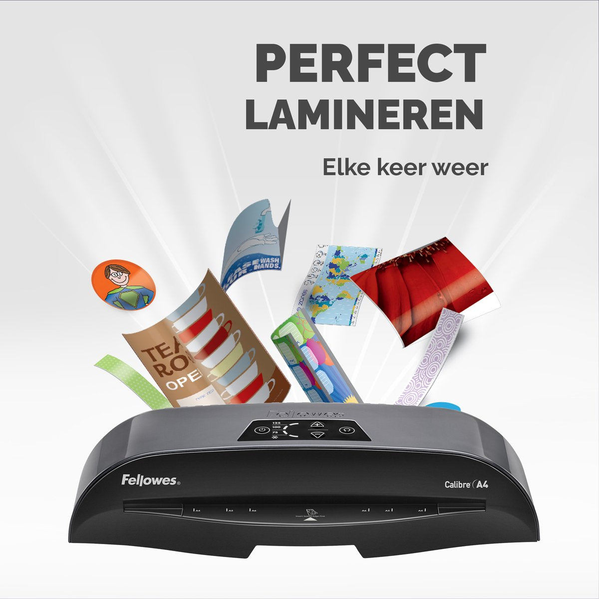 Fellowes a4 lamineermachine – 125 micron – 60 sec opwarmtijd – anti-vastloop