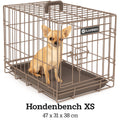 Flamingo hondenbench xs – opvouwbare hondenbench auto – hondenbench draadkooi taupe – 47x31x38 cm – hondenbench ebo taupe