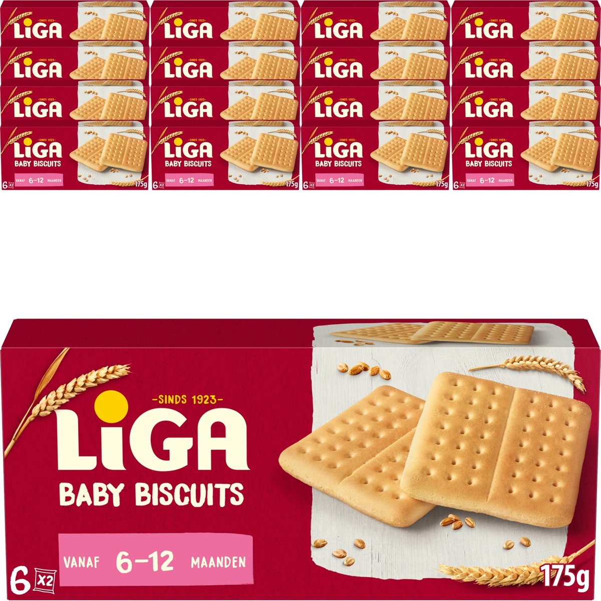Liga baby biscuits vanaf 6-12 maanden 16 x 175g (6 x 29,1g) - koek