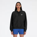 New balance sport essentials fleece hoodie dames trui - black xl