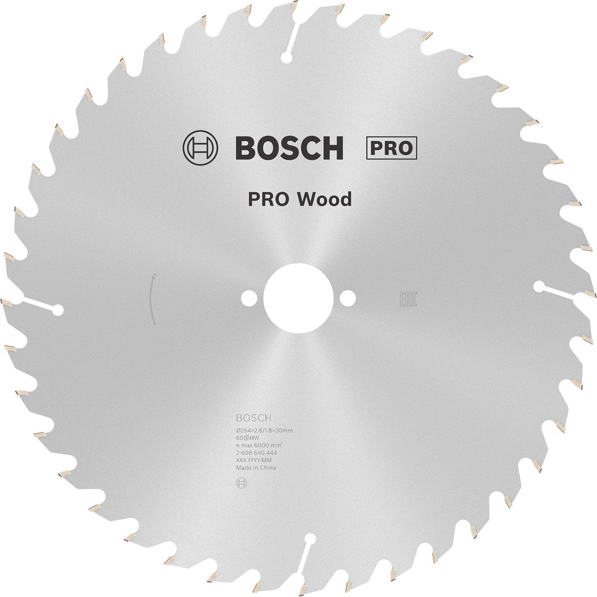 Bosch accessoires bosch cirkelzaagblad optiline wood 254 x 30 x 2,8 mm - 60 tanden - geschikt voor alle merken