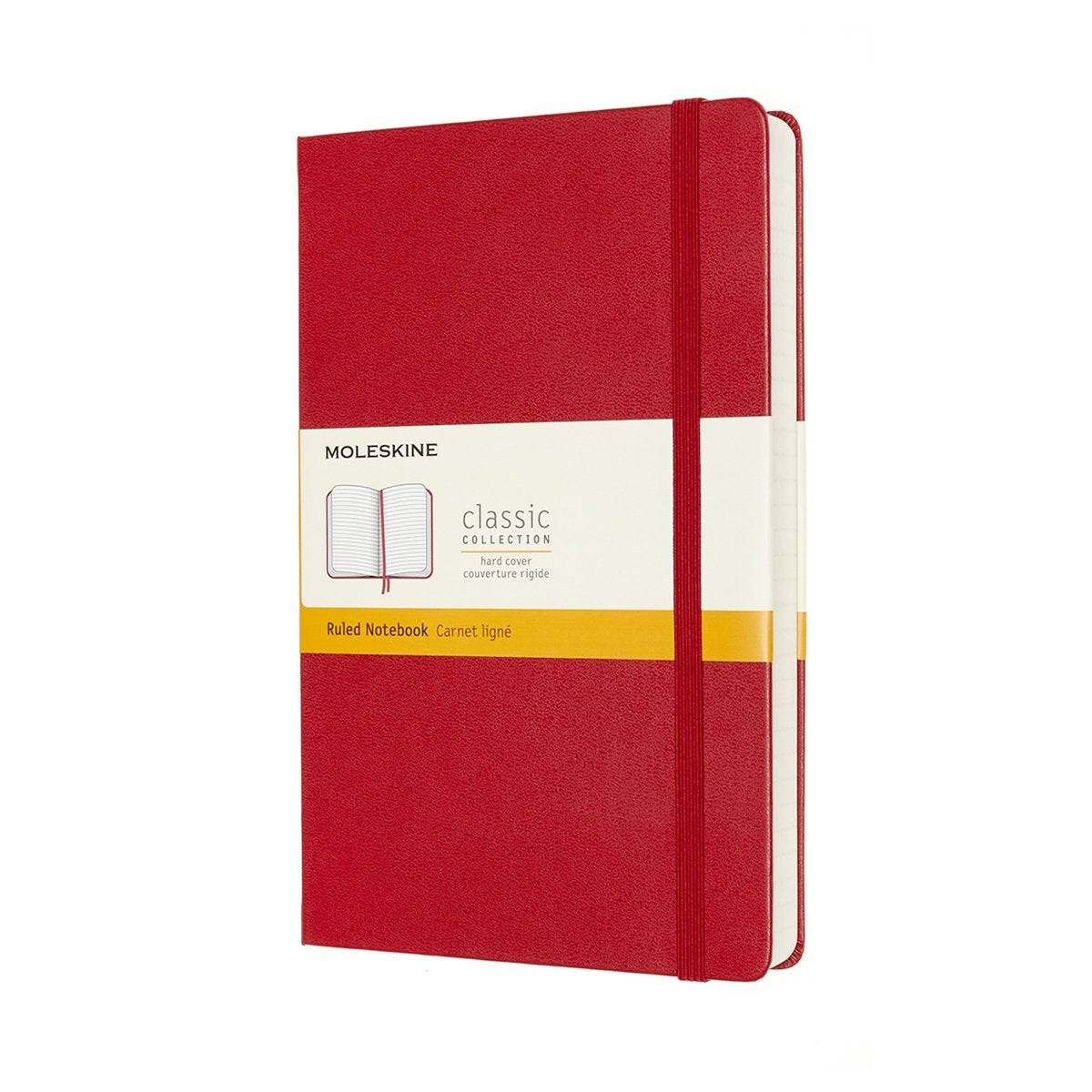 Moleskine classic notitieboek - expanded - large - hardcover - gelinieerd - rood
