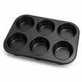 Merkloos sans marque kozie muffinvorm 6 stuks – pfas-vrije bakvorm – anti-aanbaklaag – voor muffins cupcakes