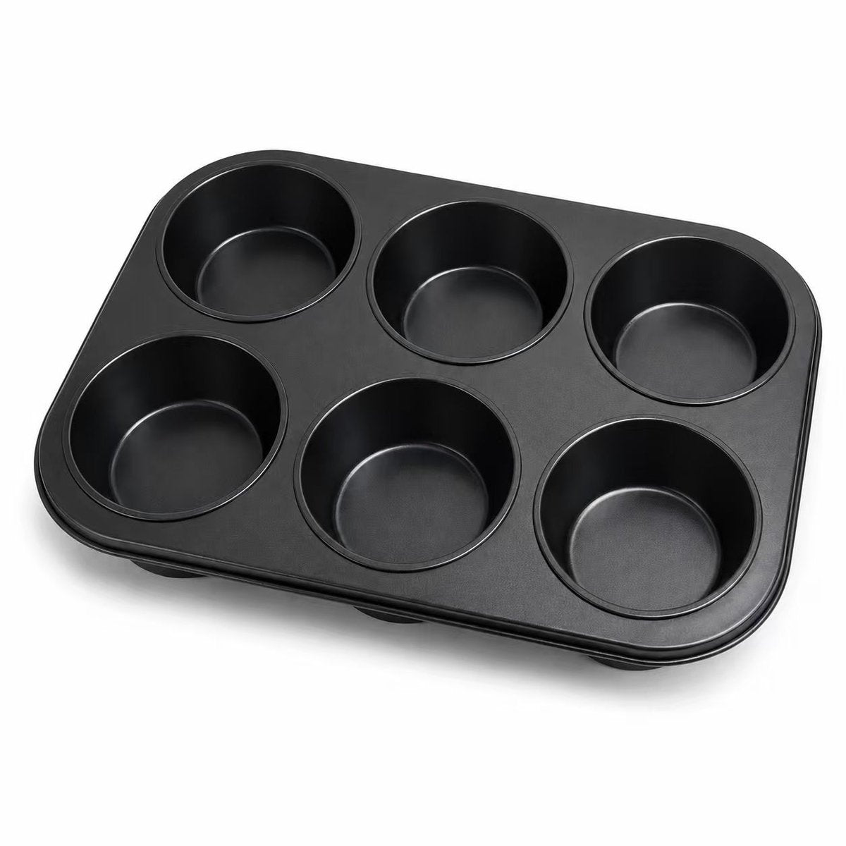 Merkloos sans marque kozie muffinvorm 6 stuks – pfas-vrije bakvorm – anti-aanbaklaag – voor muffins cupcakes