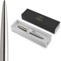 Parker jotter-balpen - medium punt - blauwe inkt - roestvrij staal met chromen afwerking - incl. geschenkdoos