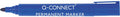 Q-connect permanente marker, 2-3 mm, ronde punt, blauw 10 stuks