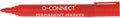 Q-connect permanente marker, 2-3 mm, ronde punt, rood 10 stuks