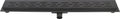 Differnz douchegoot - 7 x 7 x 80cm - met flens - rvs zwart