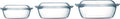 Pyrex optimum ovenschalenset 1,4 l - 2,1 l - 3 l - 21 x 18 x 8 cm - 24 x 20 x 10 cm - 27 x 23 x 11 cm