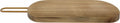 Point-virgule snijplank - serveerplank uit acaciahout met koperen handvat - 40x12x2cm
