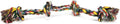 Beeztees flostouw - hondenspeelgoed - 5 knopen - gekleurd - ca. 1000 gram - 95x10x10 cm