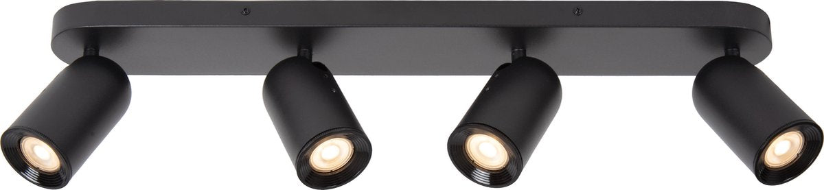 Lucide punch - plafondspot (plafondlamp) - 4xgu10 (mr16) - zwart