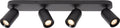 Lucide punch - plafondspot (plafondlamp) - 4xgu10 - zwart