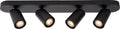 Lucide xyrus - plafondspot (plafondlamp) - led dim to warm - gu10 - 4x5w 2200k 3000k - zwart