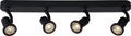 Lucide jaster-led - plafondspot (plafondlamp) - led - gu10 - 4x5w 2700k - zwart