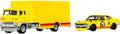 Hot wheels car culture: team transport jbm34, voertuigenset, 3 jaar, metaal, geel