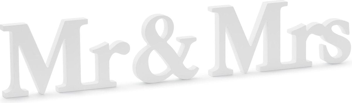 Party-decoration partydeco - mr and mrs letters wit