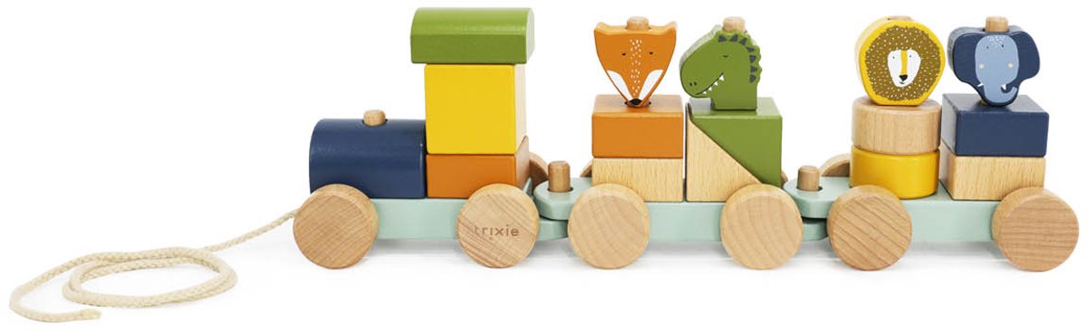 Trixie houten dierentrein – 18m+ – fsc hout - leuk als verjaardagscadeau