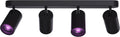 Calex smart plafondlamp - 4-lichts - slimme opbouwspot - ovaal - zwart