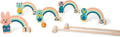 Bs toys regenboog croquet spel set kinderen - kinderspeelgoed vanaf 3 jaar - buitenspeelgoed - 9 delig