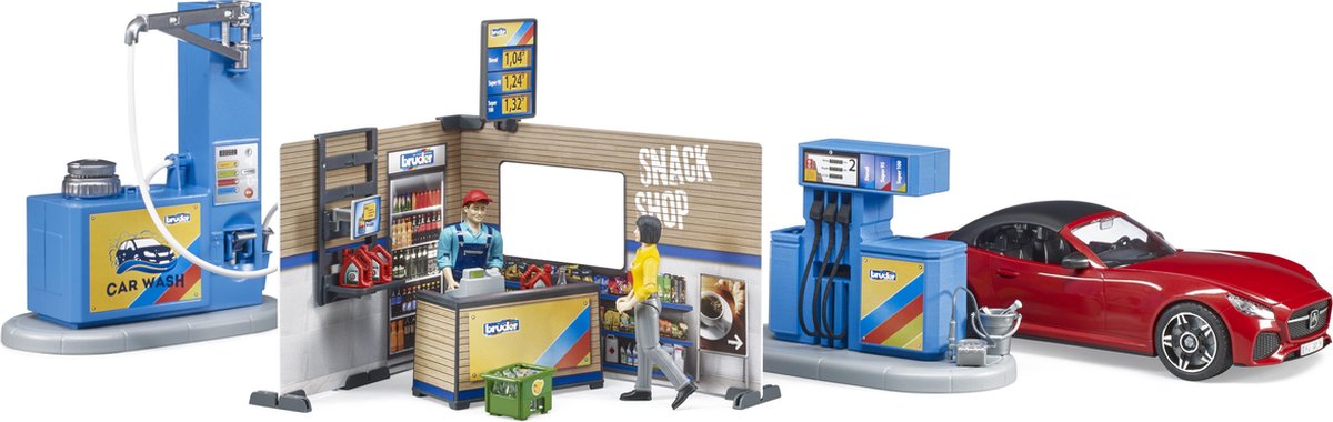 Bruder tankstation en car wash van