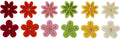 Creativ company cc vilten bloemen met strasstenen 30 mm 12 stuks