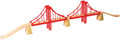 Bigjigs houten rails - dubbele hangbrug, 7dlg.