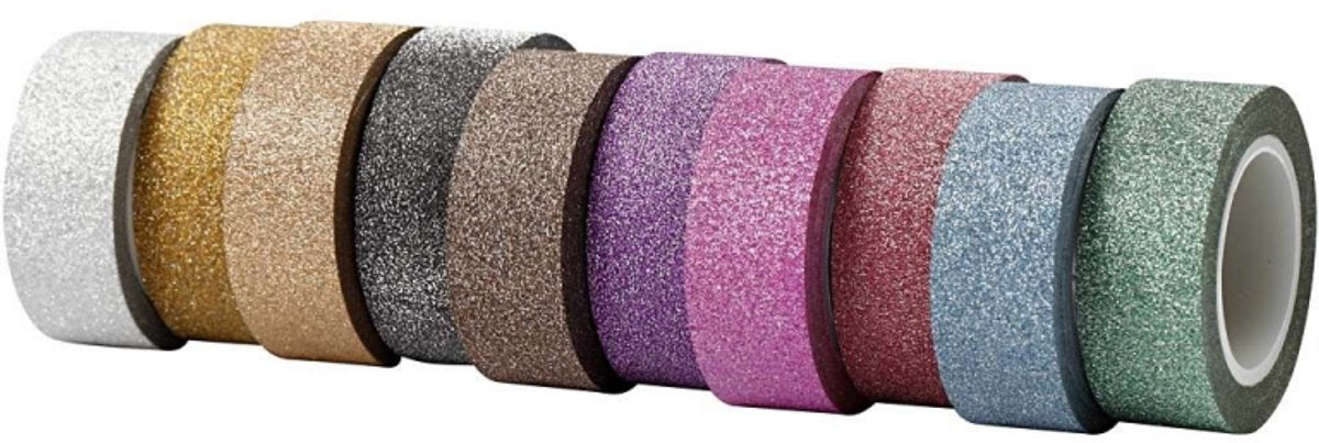 Creativ company https: www.cchobby.nl glitter-tape-b-15-mm-diverse-kleuren-10x6-m-1-doos