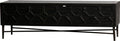 Woood bequest tv meubel salon tafel - mangohout - zwart - 50x160x45 cm
