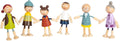 Small foot - houten poppenhuis familie buigbaar, 6st.