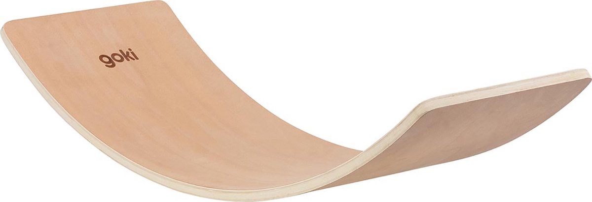 Goki houten balansbord halve maan naturel, 82cm