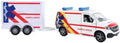 Kids Globe VW Transporter Krankenwagen mit Anhänger