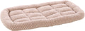 Flamingo hondenkussen – benchkussen – extra zacht hondenkussen 70,5 x 41,5 cm – geschikt voor hondenbench en kattenkussen – jacquard rechthoekig taupe