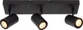 Lucide amigo - plafondspot (plafondlamp) - 3xgu10 - zwart