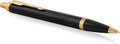 Parker im balpen | zwarte lak met goud detail | medium punt met blauwe inkt | geschenkdoos