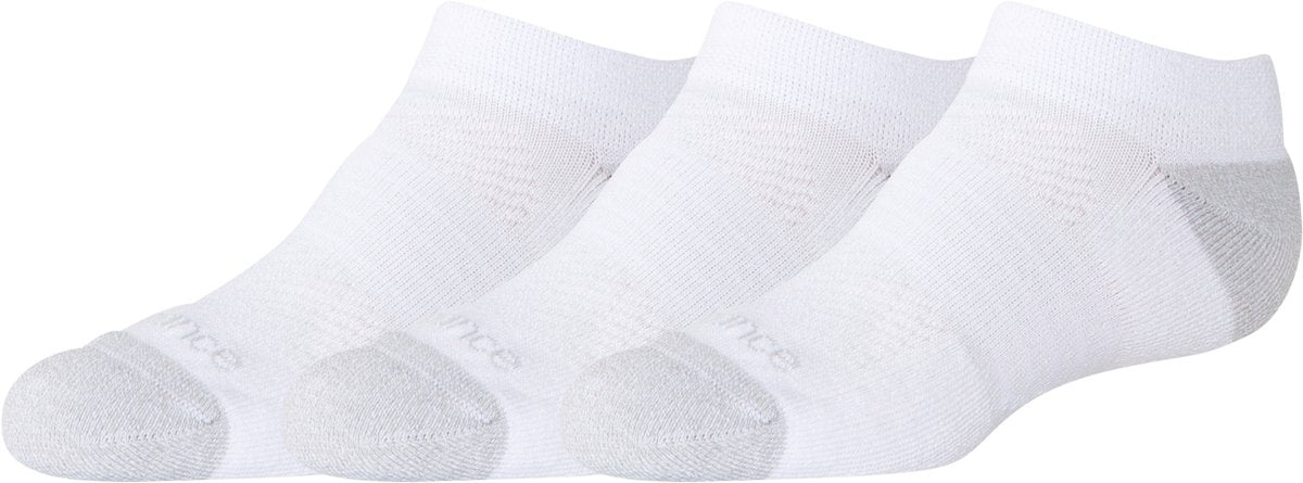 New balance youth active no show socks 3 pack unisex sportsokken - white 23-26