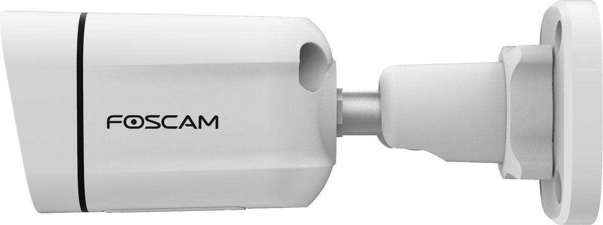 Foscam v5ep-w beveiligingscamera buiten – 5mp poe ip camera – persoons- en voertuigdetectie – nachtzicht 20m – 2-weg audio – spotlight sirene – ip66 – wit