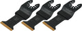 Wolfcraft - 3 invalzaagbladen voor metaal - multitool zaagbladen 35 mm - invalzaagblad met 46 mm snijdiepte - 3892100