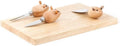 Kikkerland cheese board and 3 mouse knives